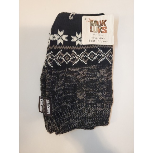 NWT MUK‎ LUKS Reversible Boot Toppers - Picture 2 of 3